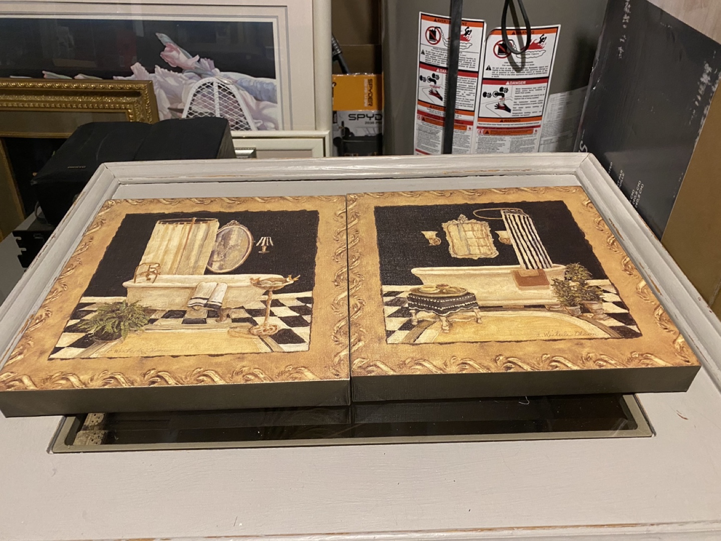 Pair of Vintage Bathroom Decor Prints