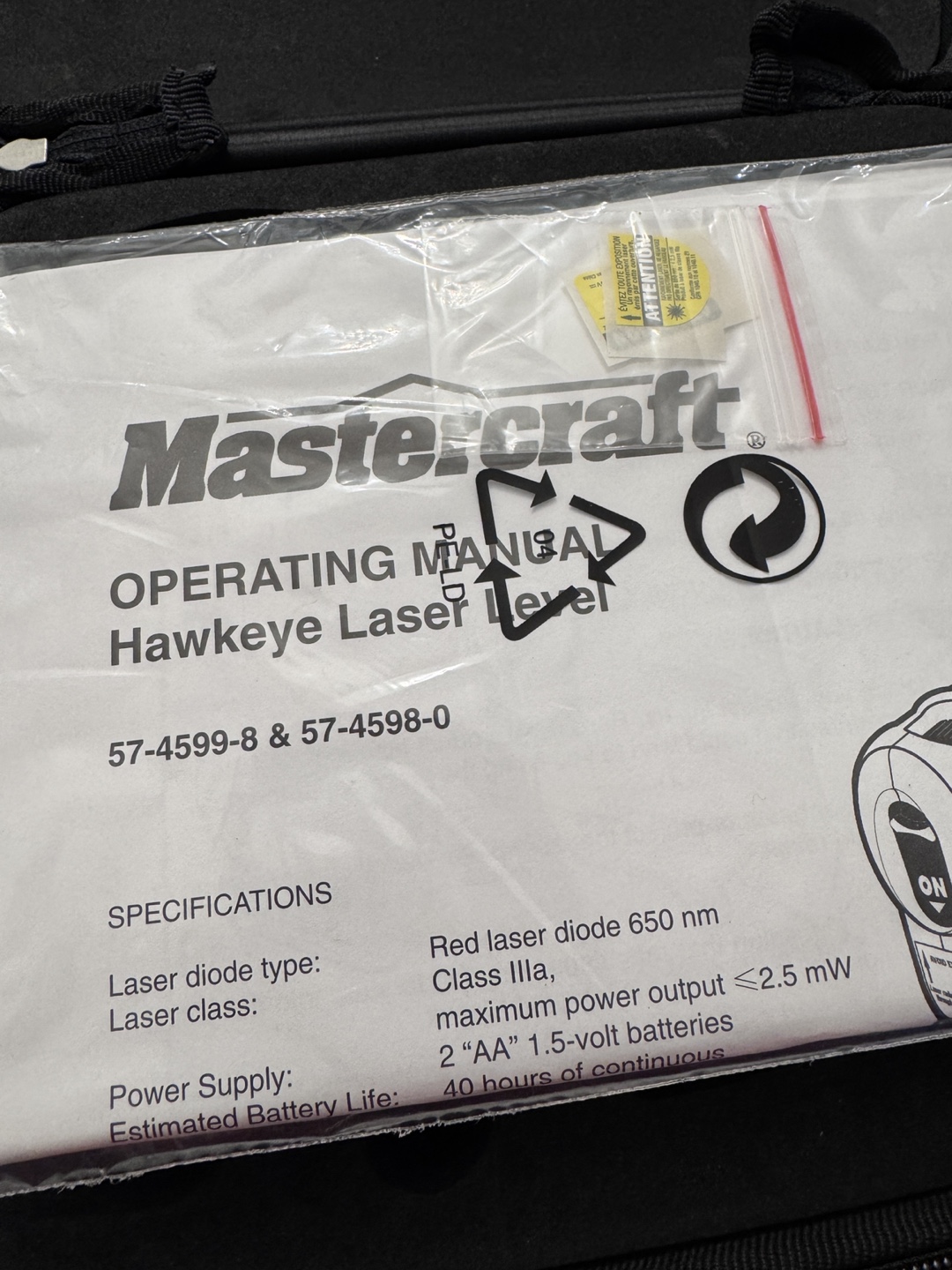 Mastercraft Hawkeye Laser Level Kit - photo 5