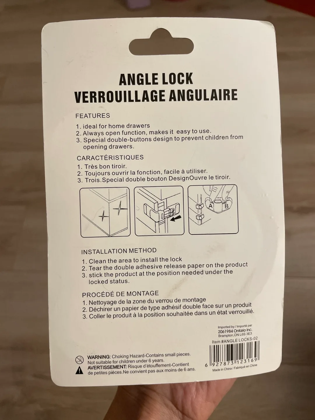 2 Pack White Angle Locks for Drawers image indicator(2)