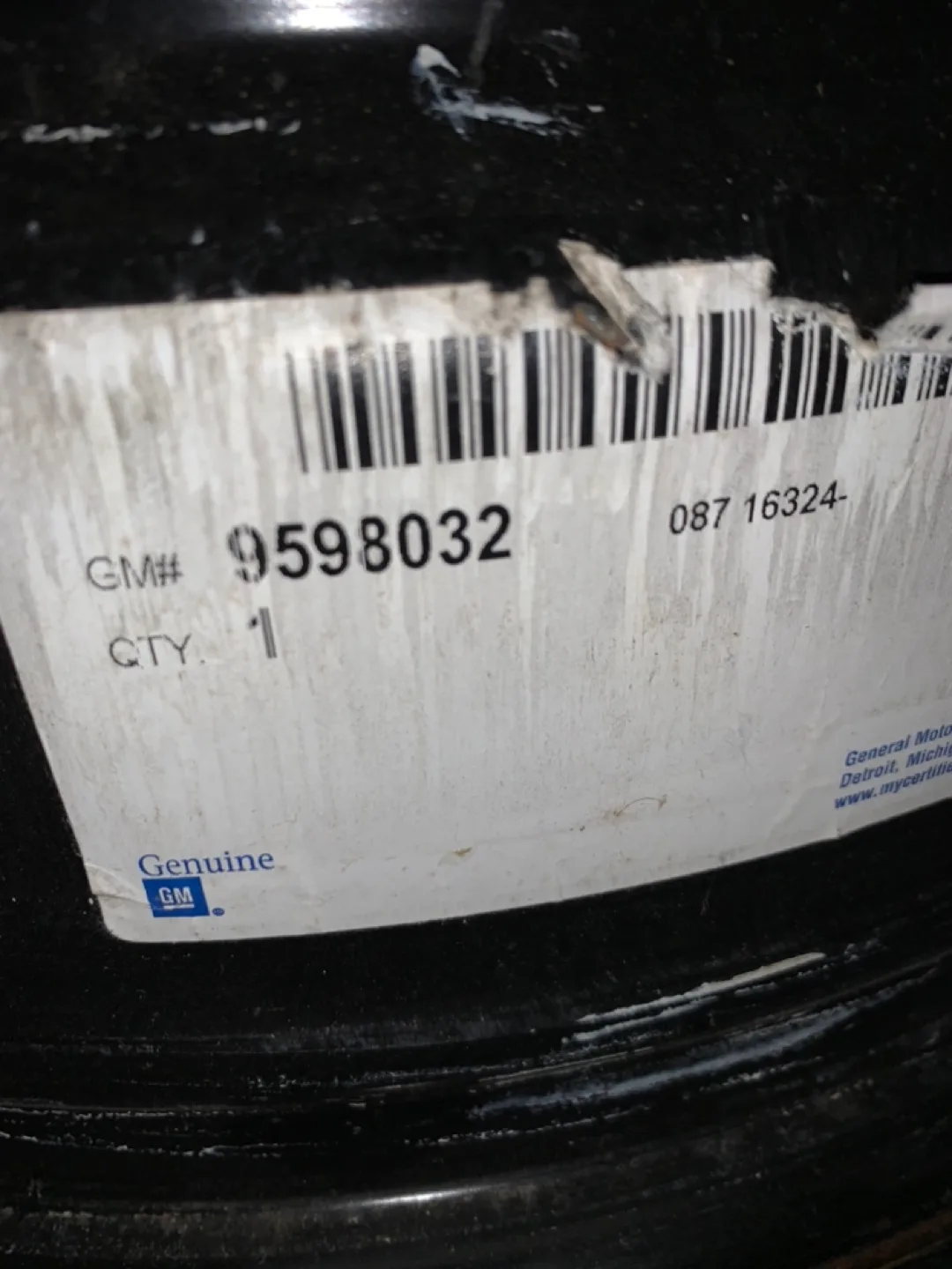 GM Genuine 17in Black Painted Wheel Rim image indicator(3)