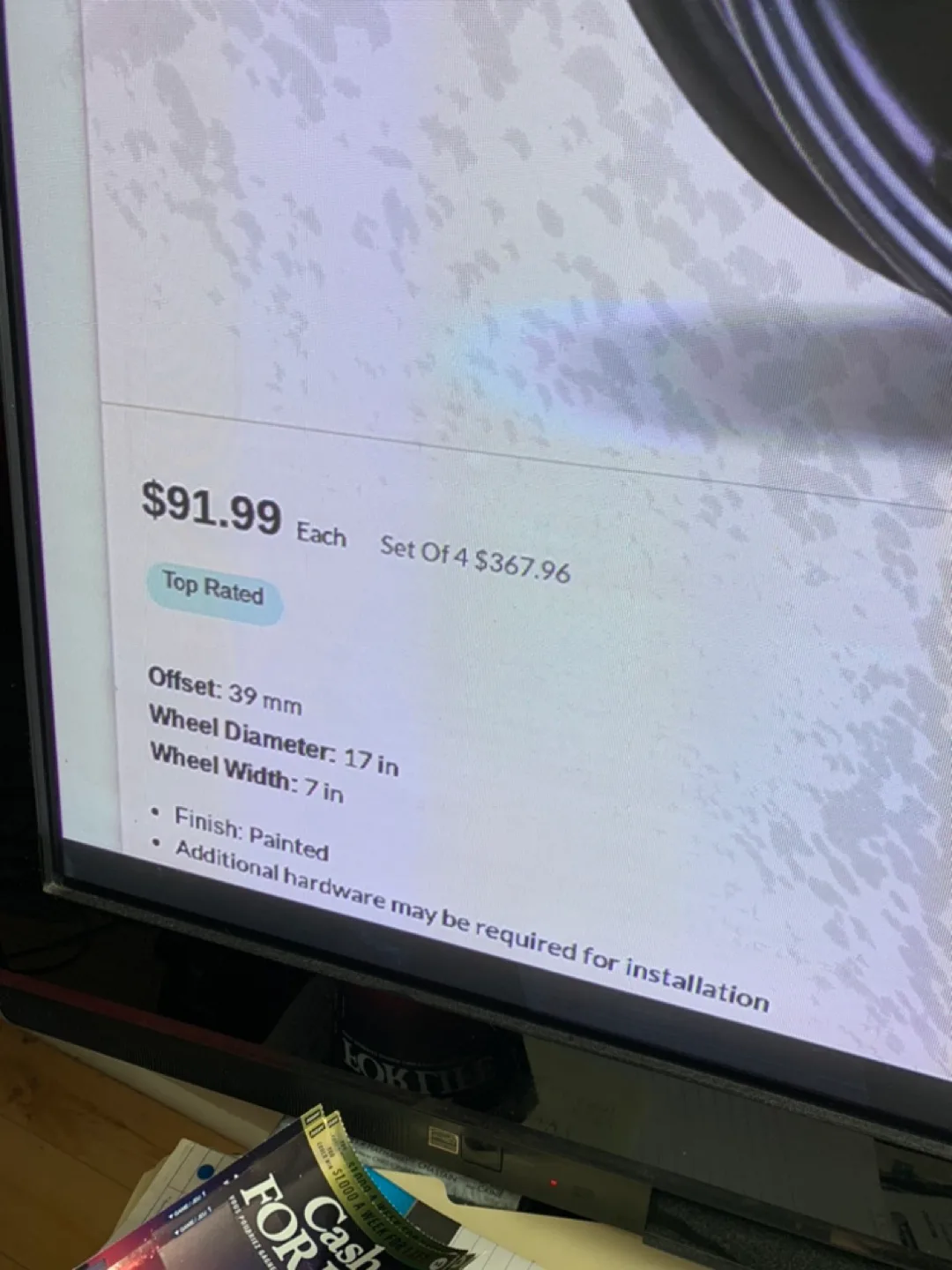 GM Genuine 17in Black Painted Wheel Rim image indicator(4)