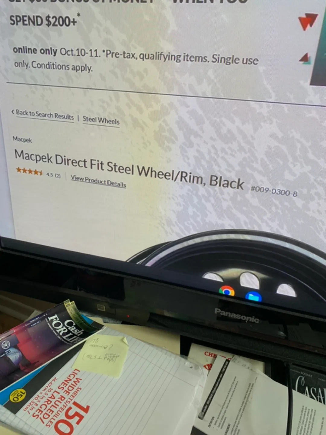 GM Genuine 17in Black Painted Wheel Rim image indicator(6)