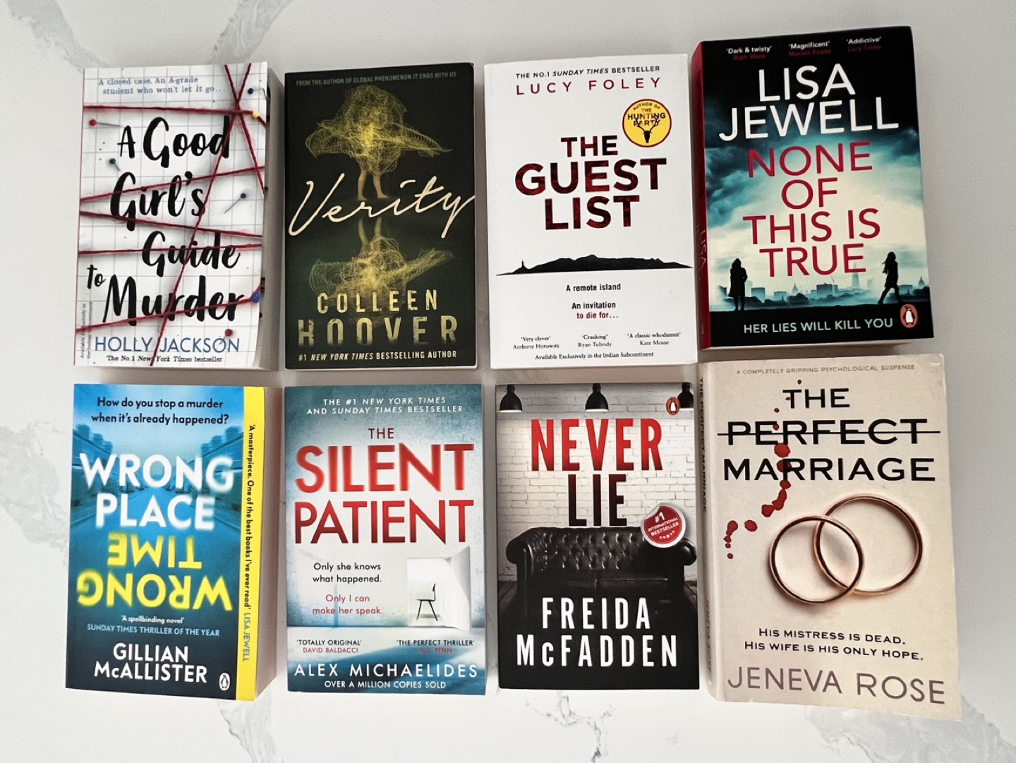 8 Bestselling Thrillers & Mysteries Paperback Books