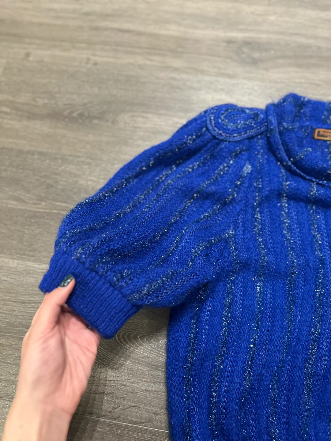 Authentic Yves Saint Laurent Mohair Sweater Vintage Blue image indicator(6)