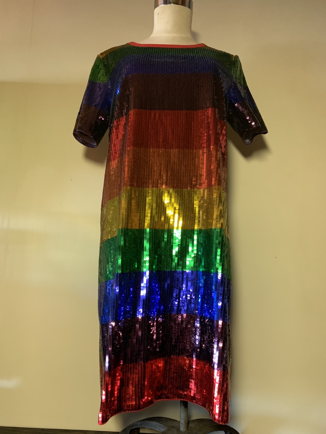 Michael Kors Rainbow Sequin Midi Dress