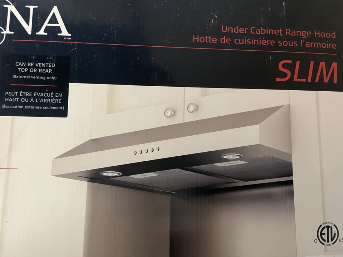 Ancona Slim Under Cabinet Range Hood