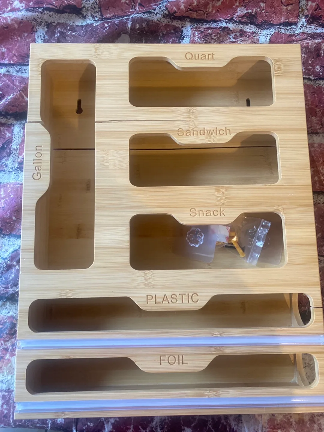 Bamboo Wall-Mounted Food Storage Organizer 🏈 image indicator(2)