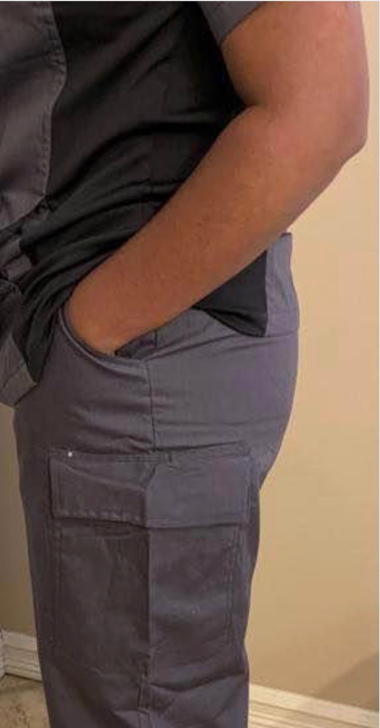 Women's Size L and XL  Scrubs Set - Navy and Grey - photo 5