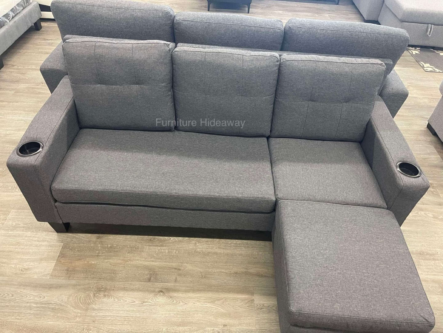 SECTIONAL SOFA WITH CUP HOLDERS FOR ONLY $549‼️😍
