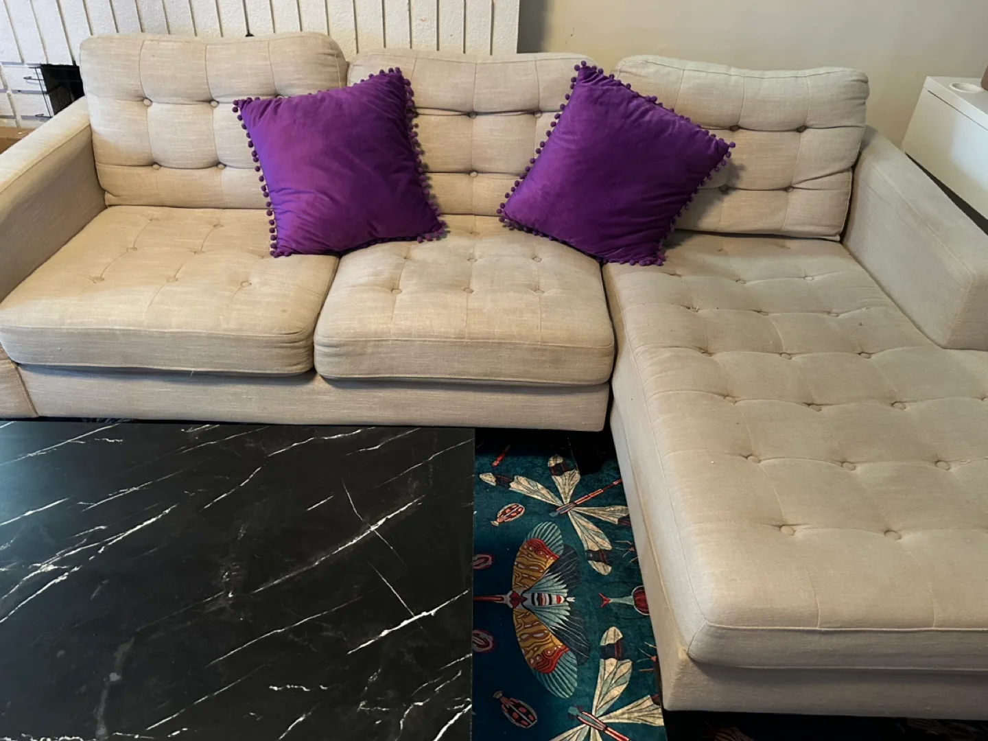 Beige Sectional Sofa image indicator(3)