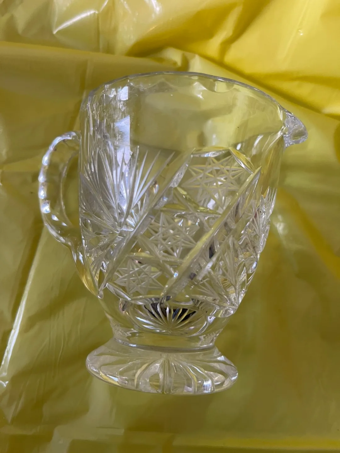 Vintage Crystal Creamer/Syrup Cup ! image indicator(3)