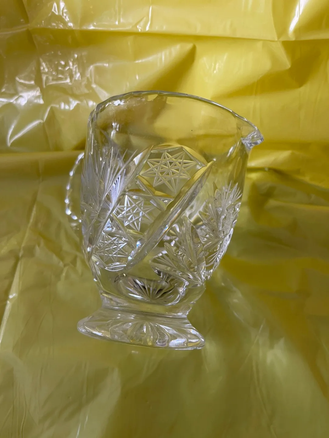 Vintage Crystal Creamer/Syrup Cup ! image indicator(5)