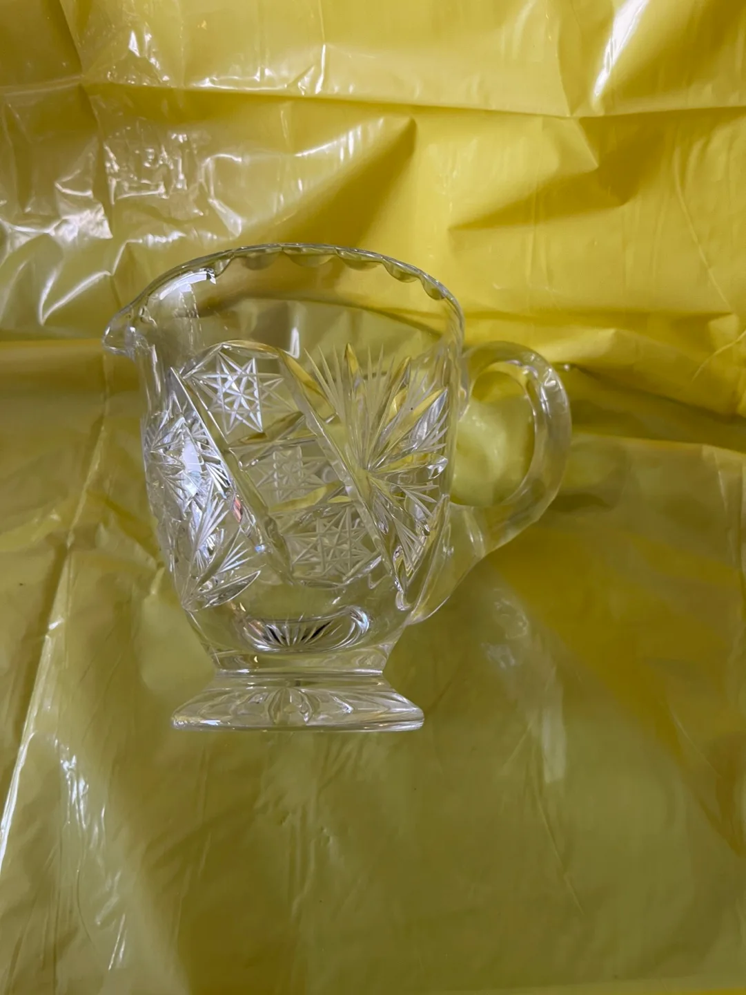 Vintage Crystal Creamer/Syrup Cup ! image indicator(7)