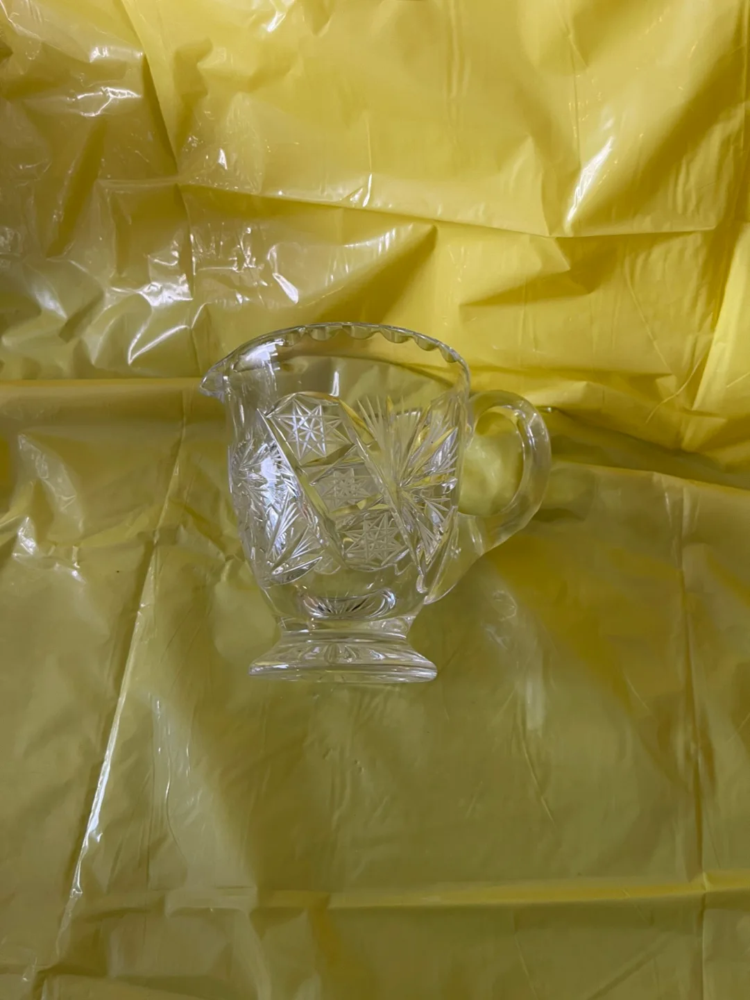 Vintage Crystal Creamer/Syrup Cup ! image indicator(8)