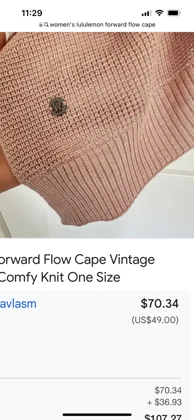 Lululemon Forward Flow Cape - Pink - One Size image indicator(4)