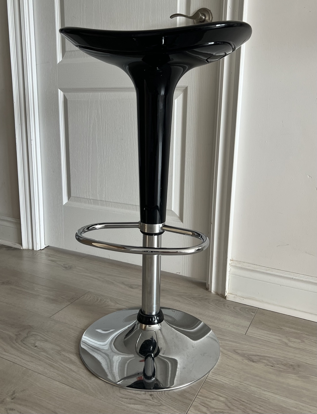 Black Adjustable Bar Stool - photo 3