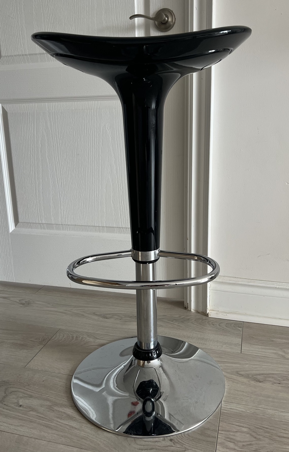 Black Adjustable Bar Stool - photo 2