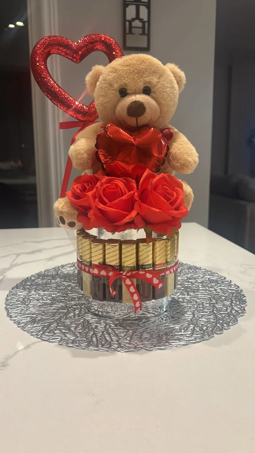 Valentine's Day Teddy Bear Chocolate Arrangement image indicator(2)