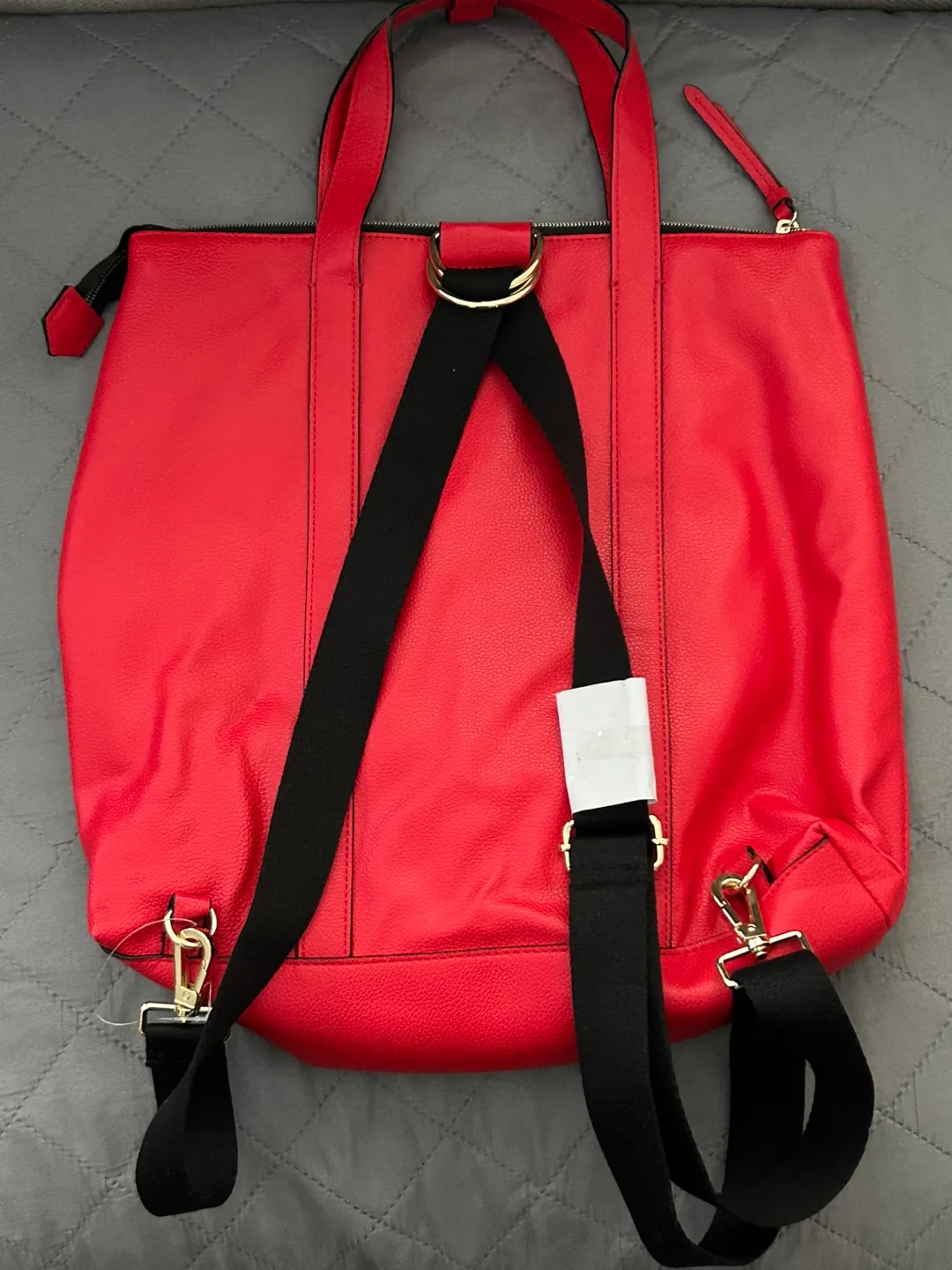 Red Victoria's Secret Convertible Backpack Tote image indicator(3)
