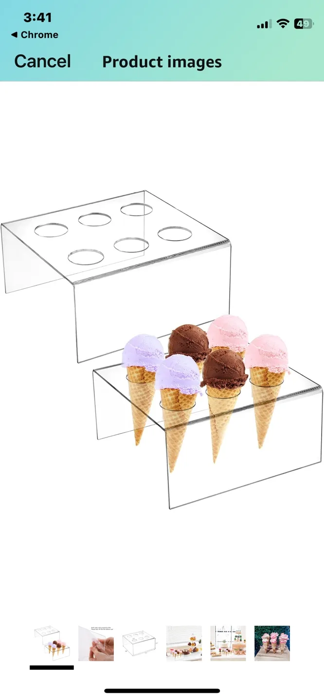 Acrylic ice cream cone holder image indicator(5)