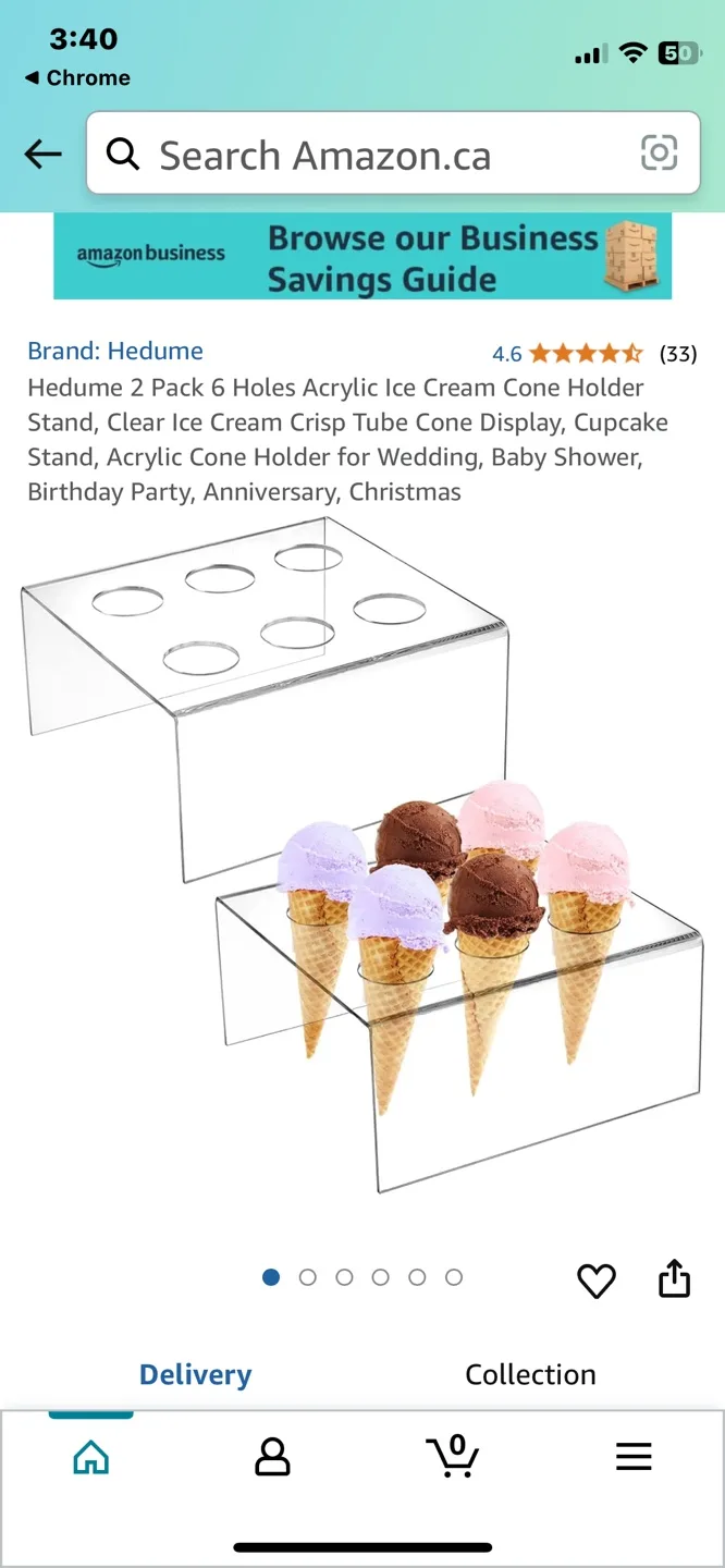Acrylic ice cream cone holder image indicator(6)