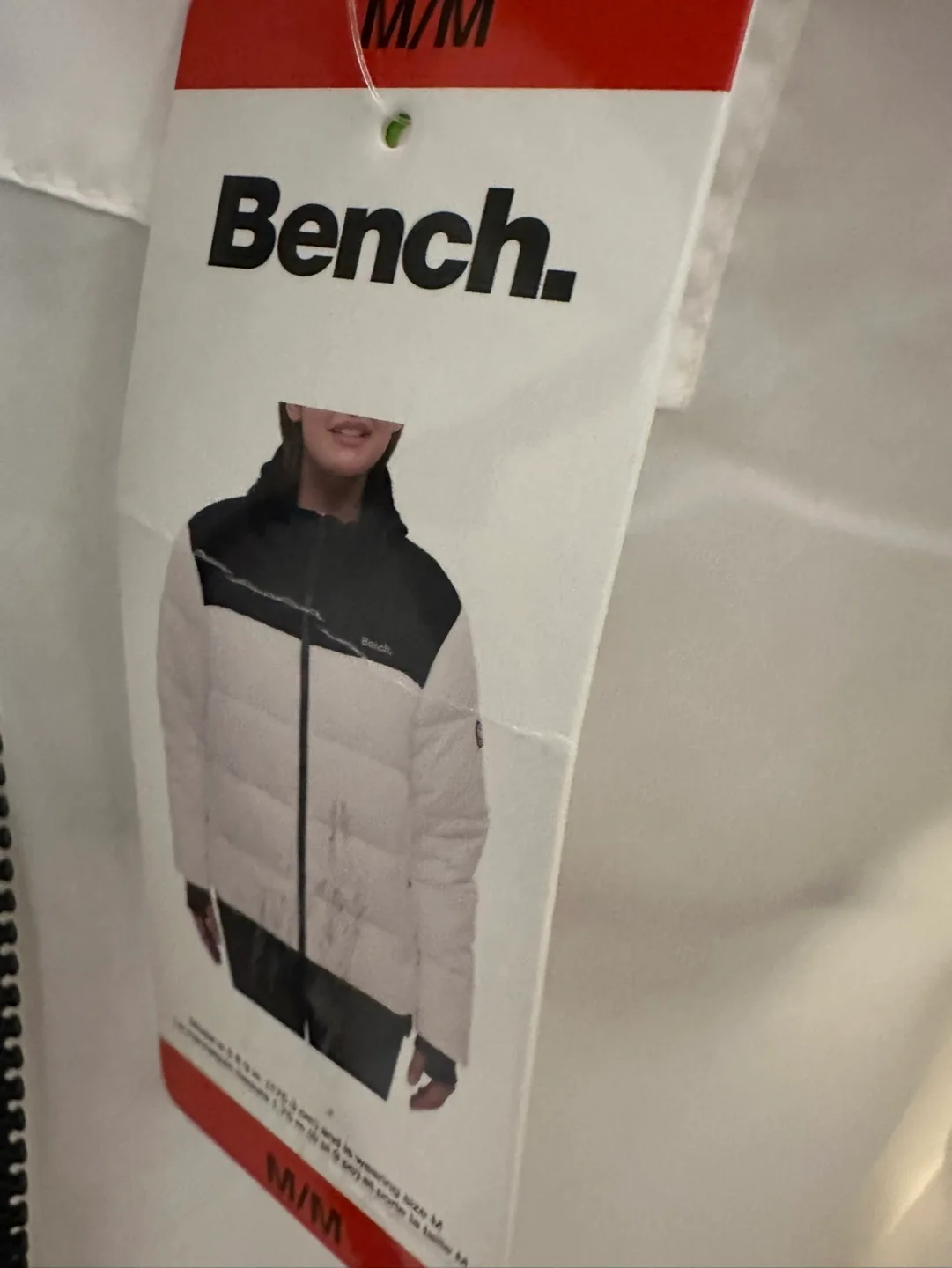 Bench. Women's White and Black Puffer Jacket - Size Medium image indicator(3)