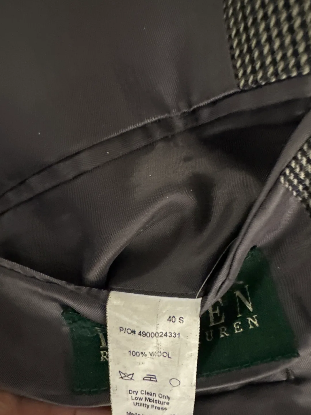 Men's Ralph Lauren Grey Blazer - Size 40S image indicator(3)