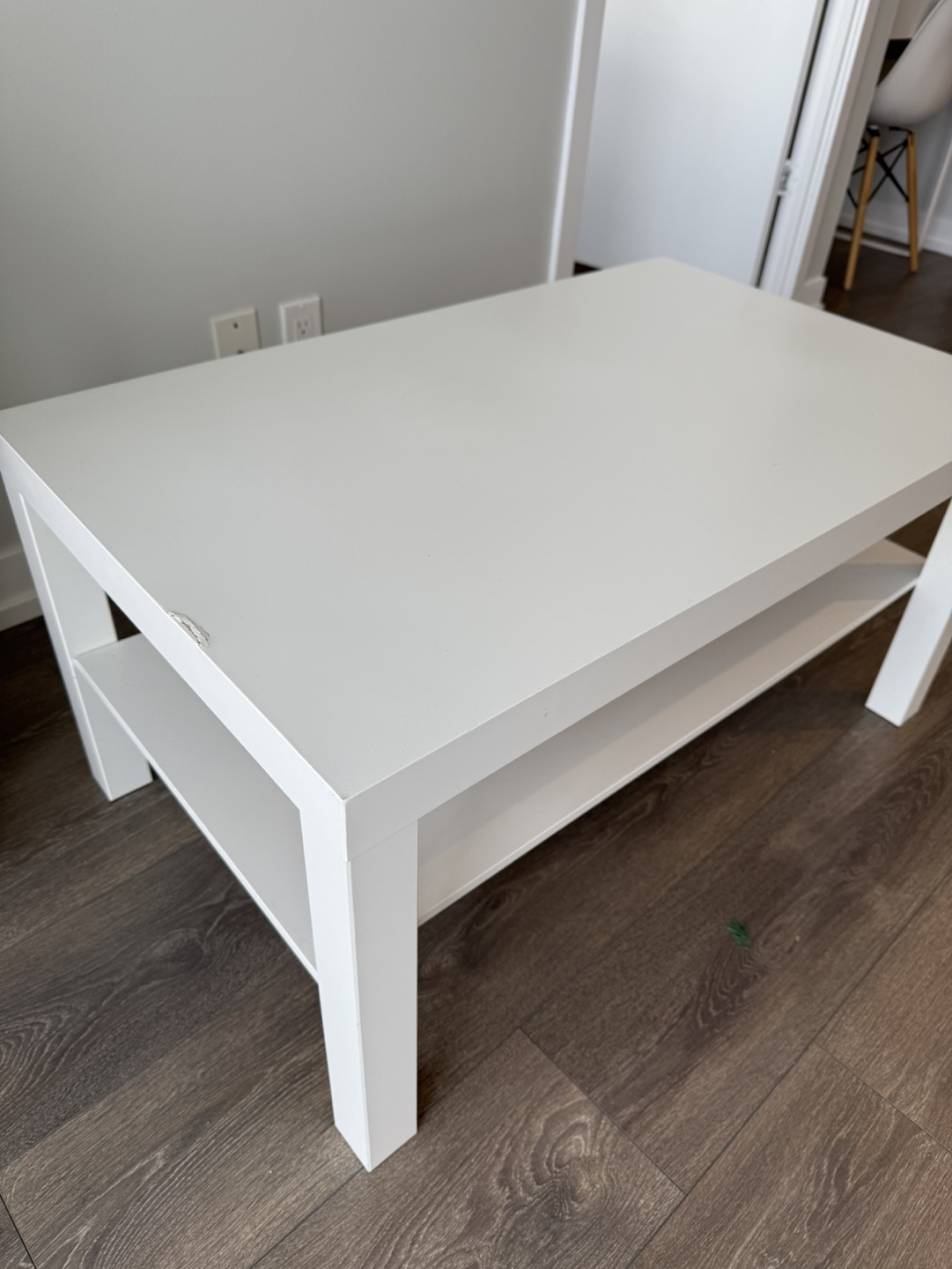 White Coffee Table with Shelf