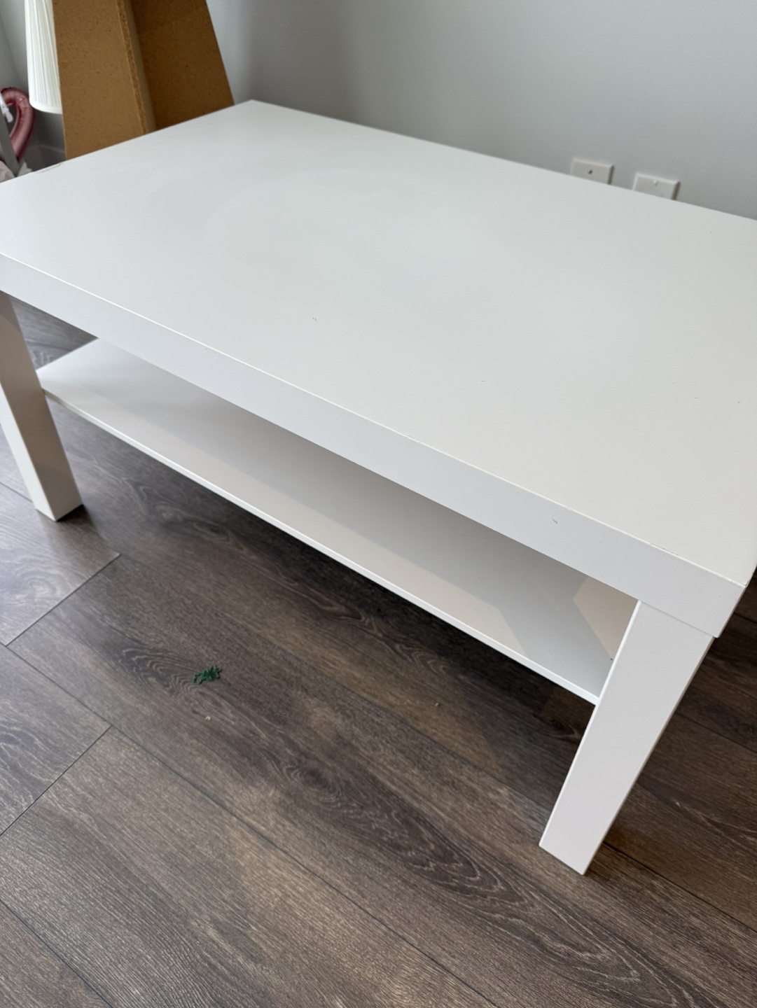 White Coffee Table with Shelf - photo 2