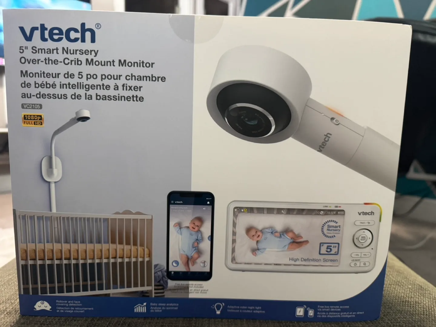 VTech Smart Nursery 5" Over-the-Crib Baby Monitor - VC2105