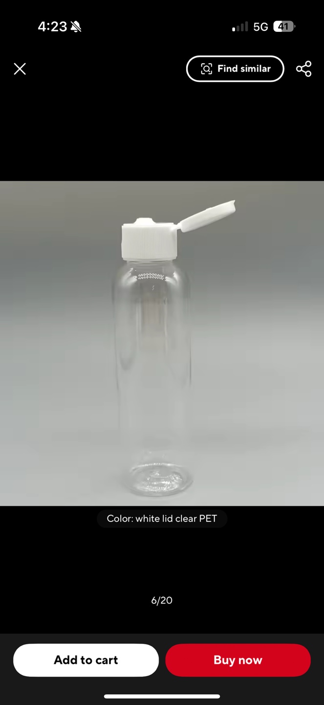 50pcs 200ml Empty PET Plastic Bottles with Flip Top Caps - photo 3