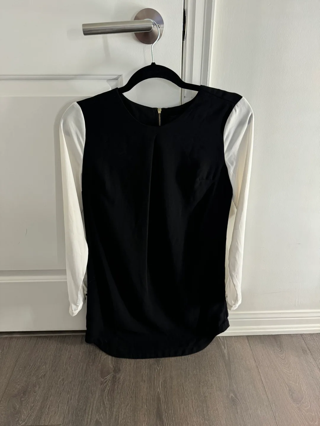 Black and White Knee Length Dress image indicator(2)