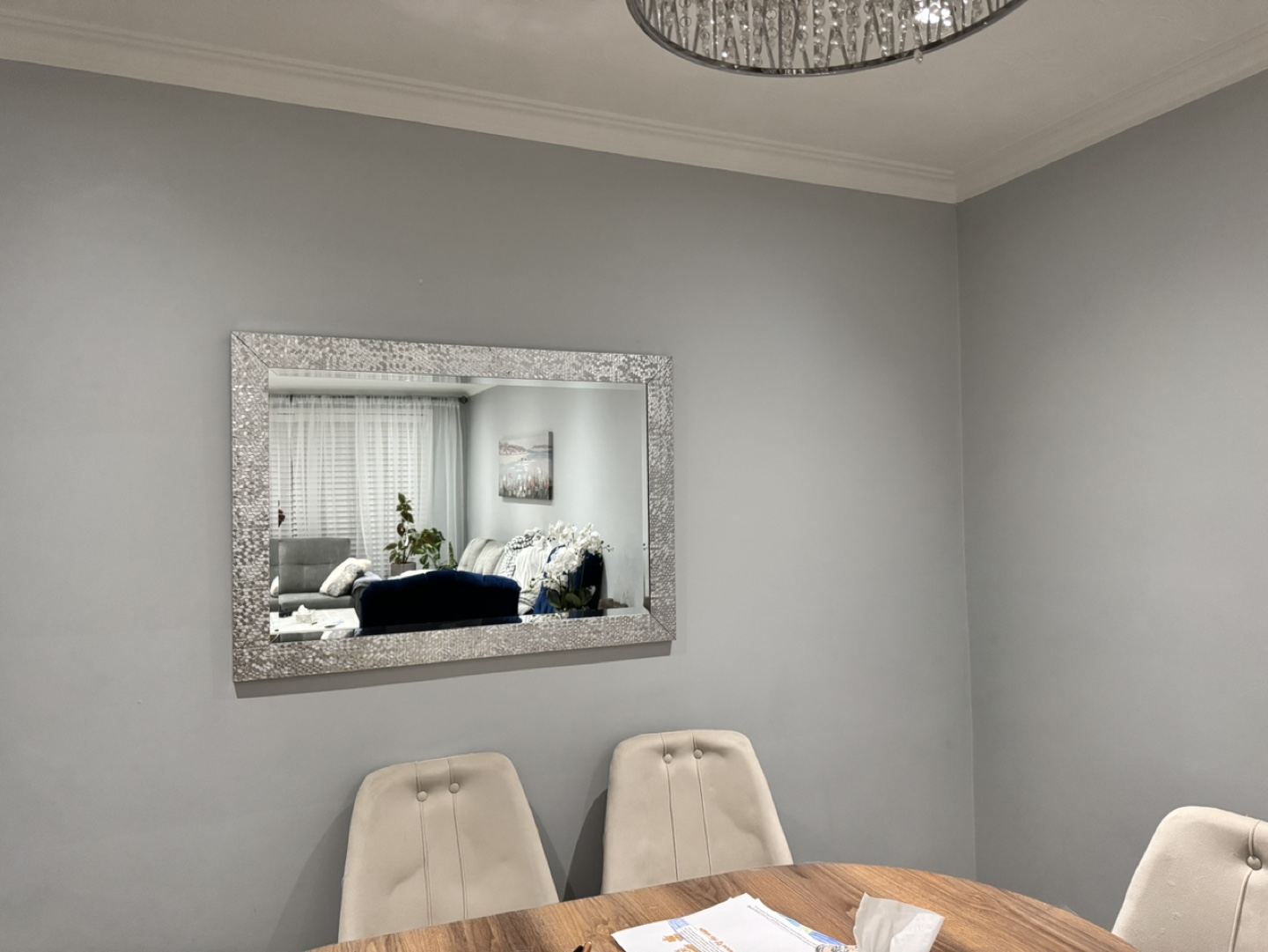 Silver Framed Wall Mirror - photo 2