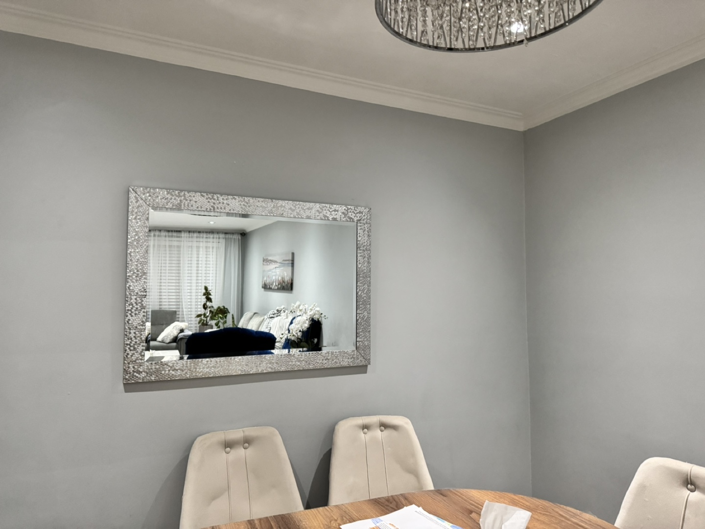 Silver Framed Wall Mirror