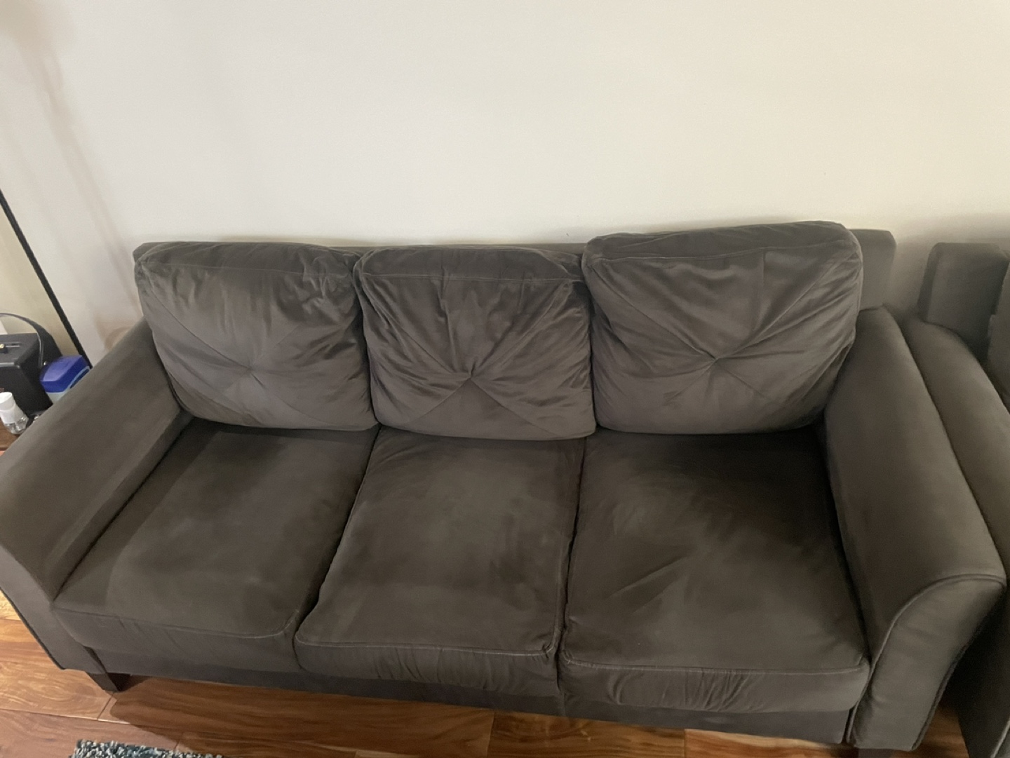 Dark Grey Sofa Set - Loveseat, Sofa & Armchair - photo 2
