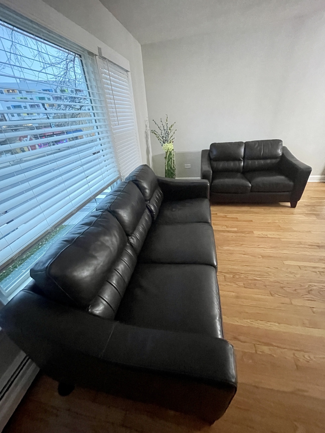 Brown  Leather Sofa and Loveseat Set