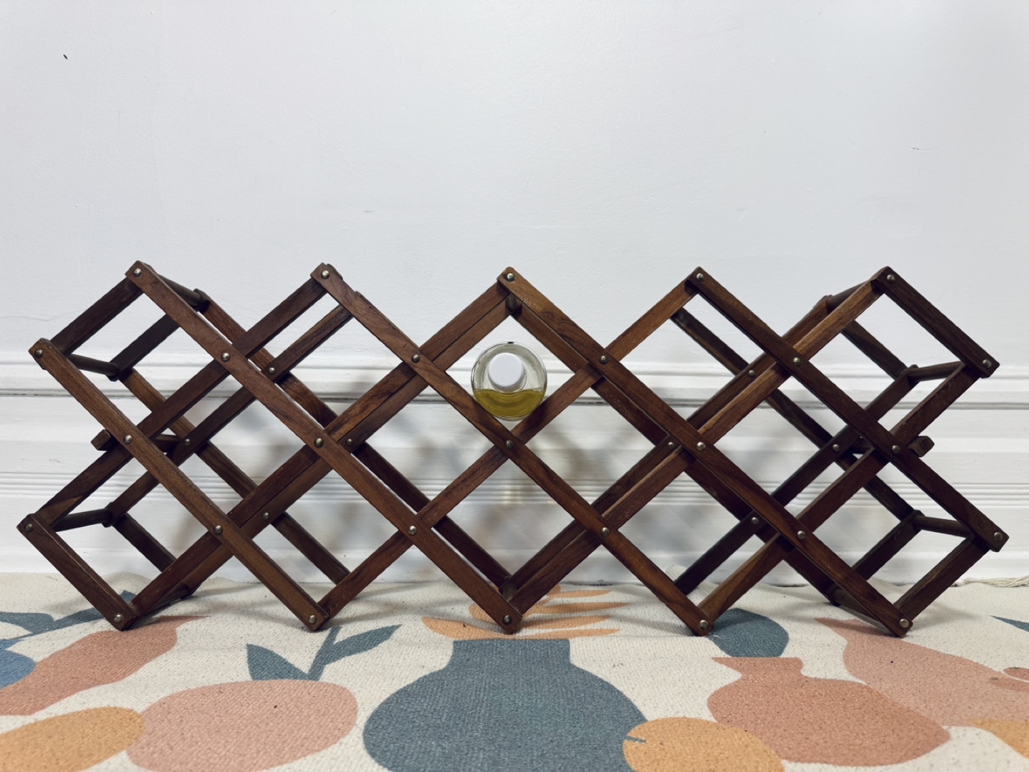 Vintage Foldable Wooden Wine Rack - photo 2
