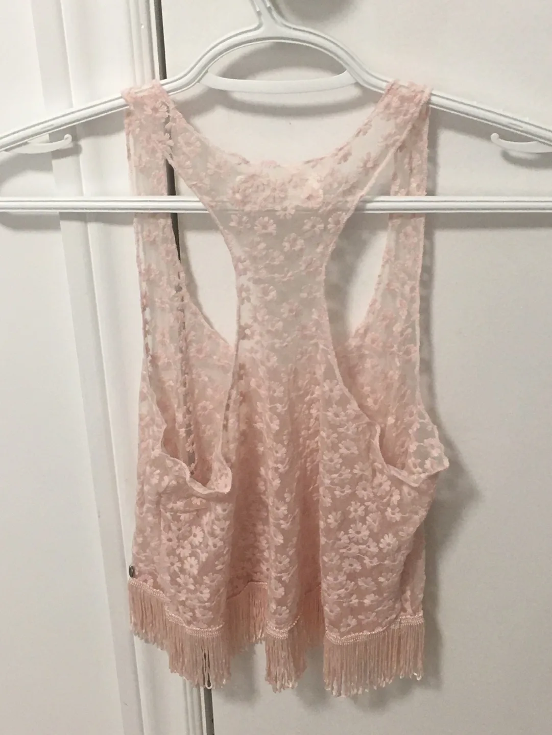 🏈 Abercrombie & fitch XS design floral pink tank top image indicator(3)