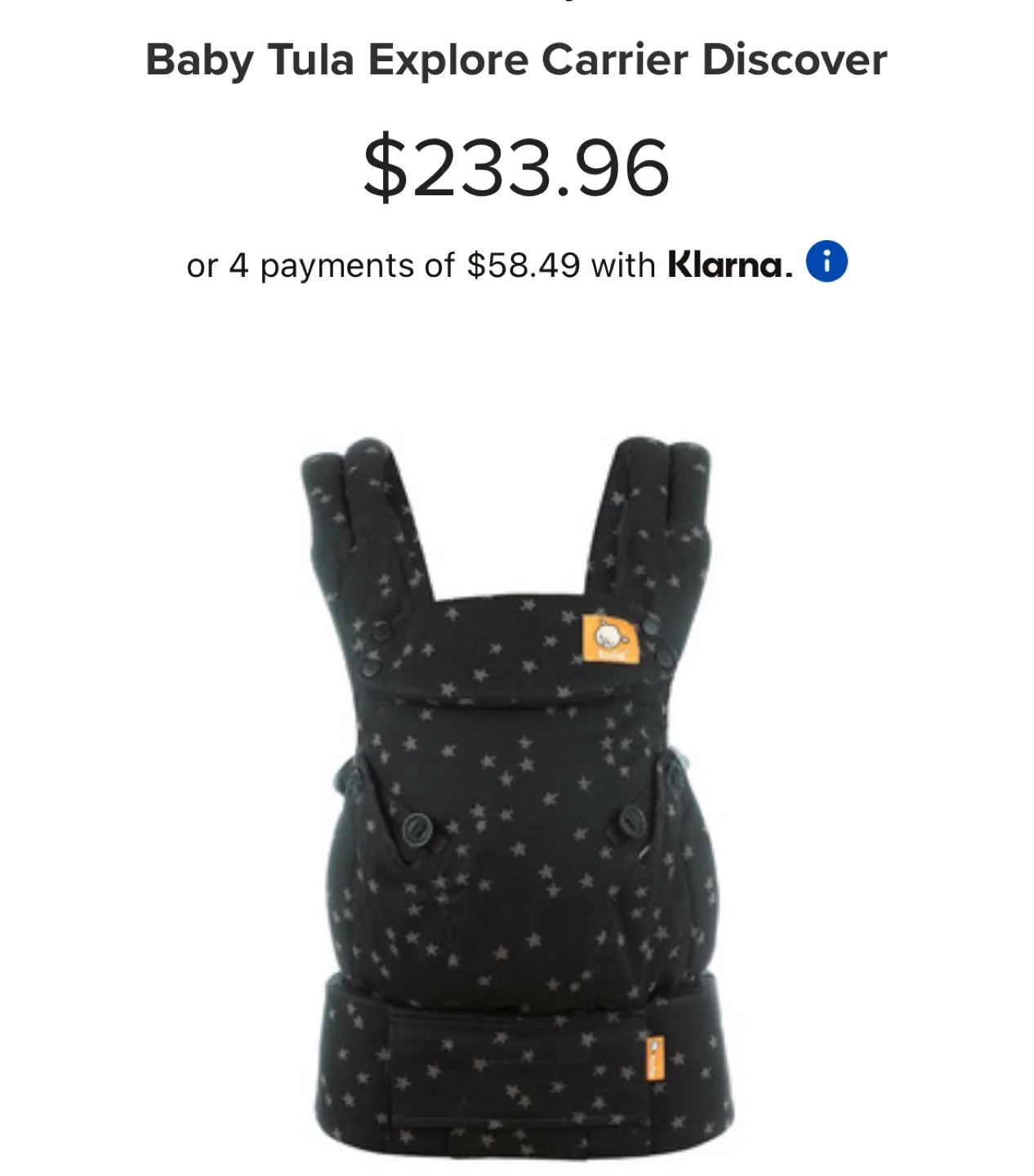 Tula Baby Carrier - Explore Discover - Black Star Print image indicator(6)