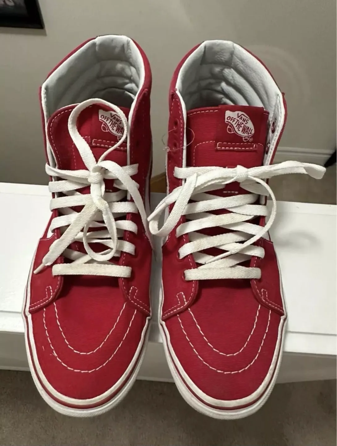Vans Sk8-Hi Red High Top Sneakers - Size 8.5 Men's/10 Women's image indicator(2)
