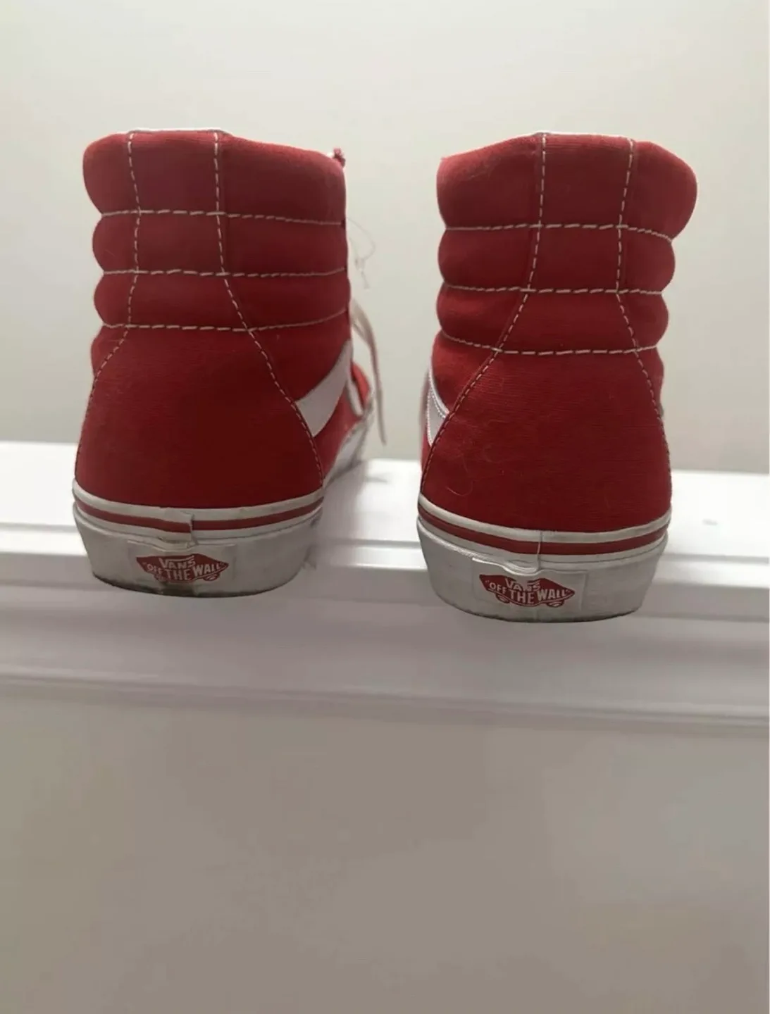 Vans Sk8-Hi Red High Top Sneakers - Size 8.5 Men's/10 Women's image indicator(4)