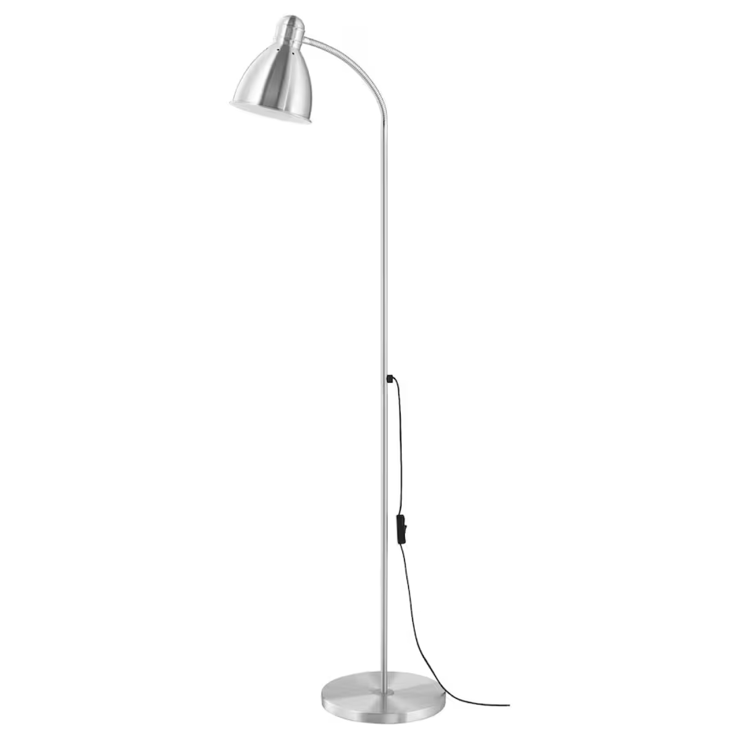 IKEA Floor Lamp - Silver Metal - Excellent Condition