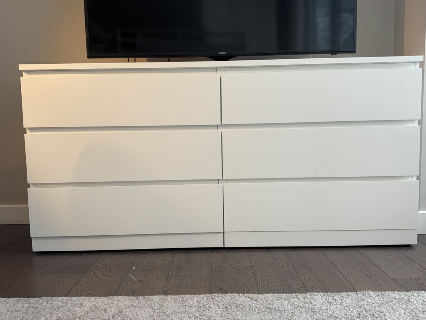 White MALM 6-Drawer Dresser from IKEA