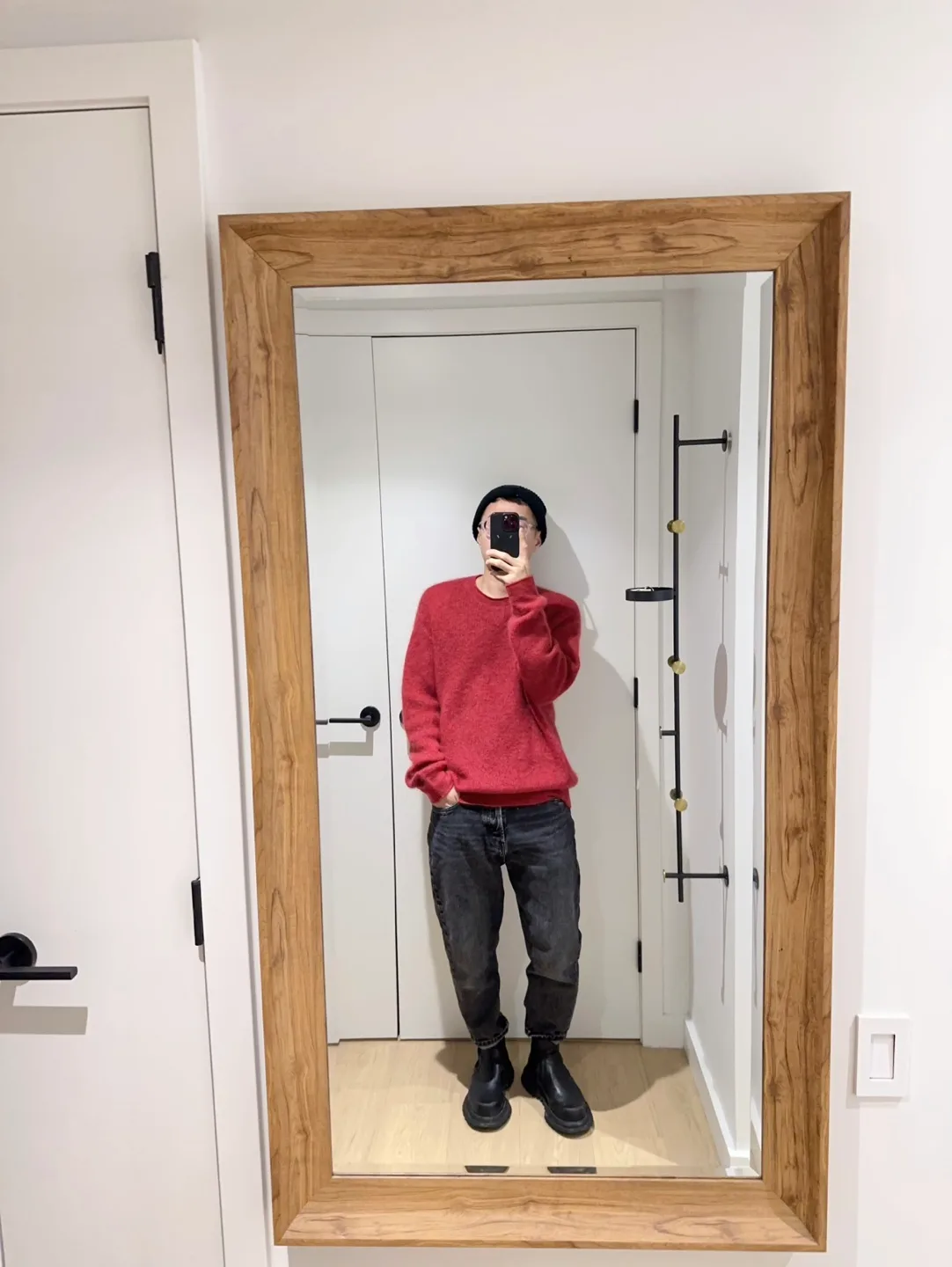 John Elliott Raspberry Red Crewneck Sweater image indicator(2)