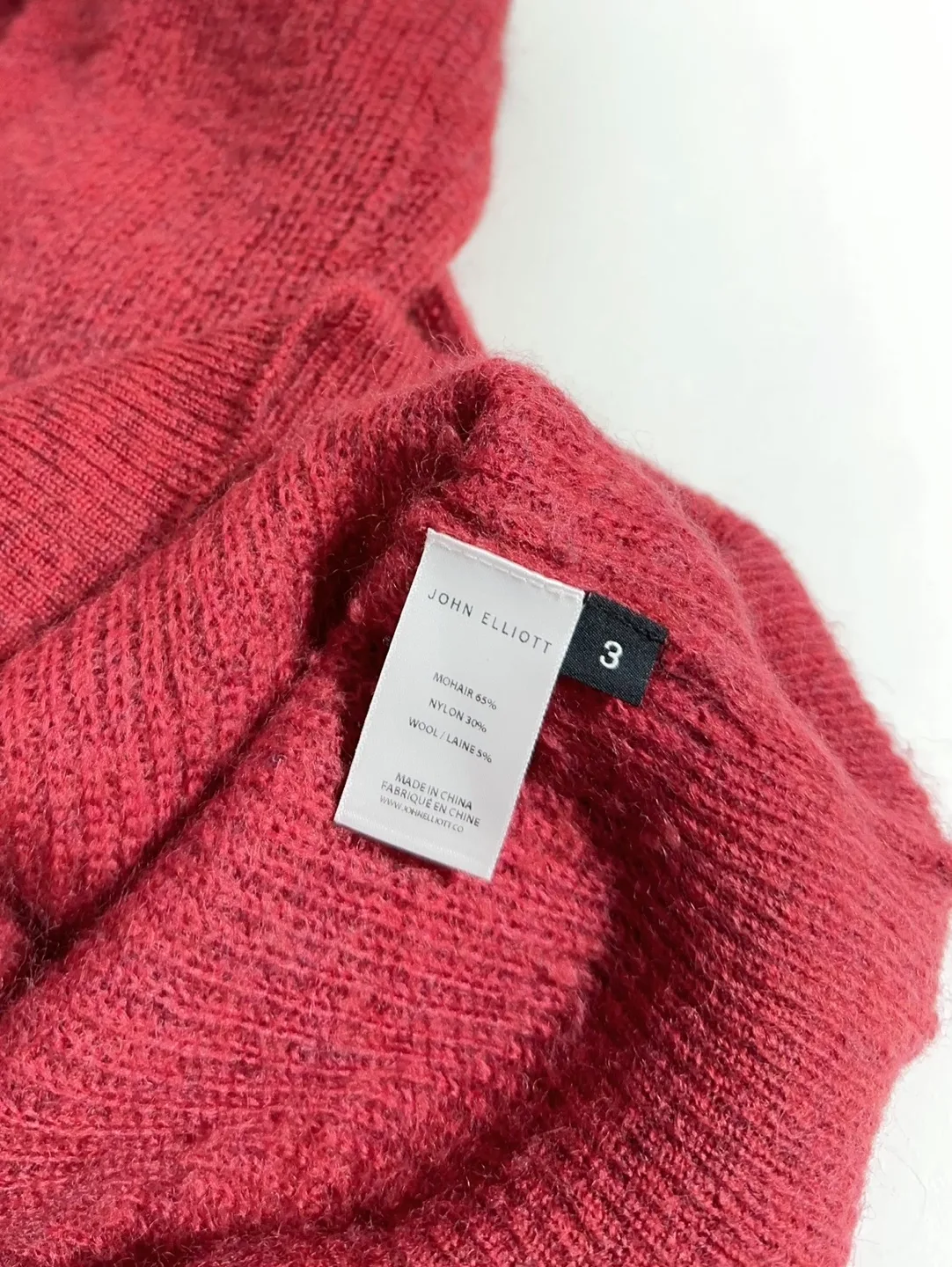 John Elliott Raspberry Red Crewneck Sweater image indicator(6)