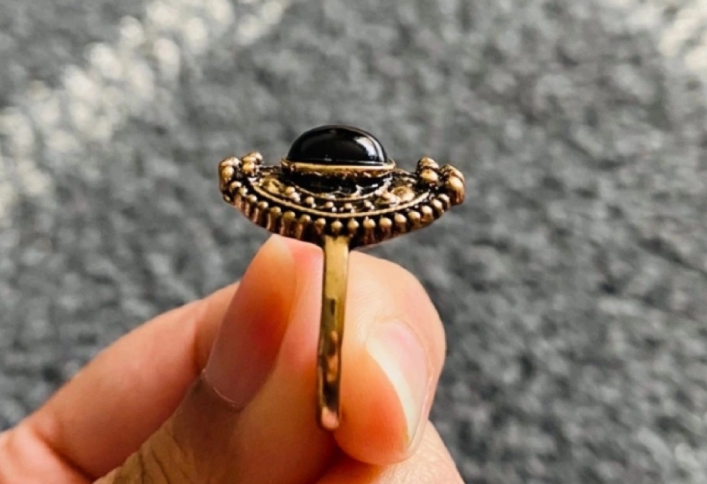 Vintage Ring with Black Stone - photo 3