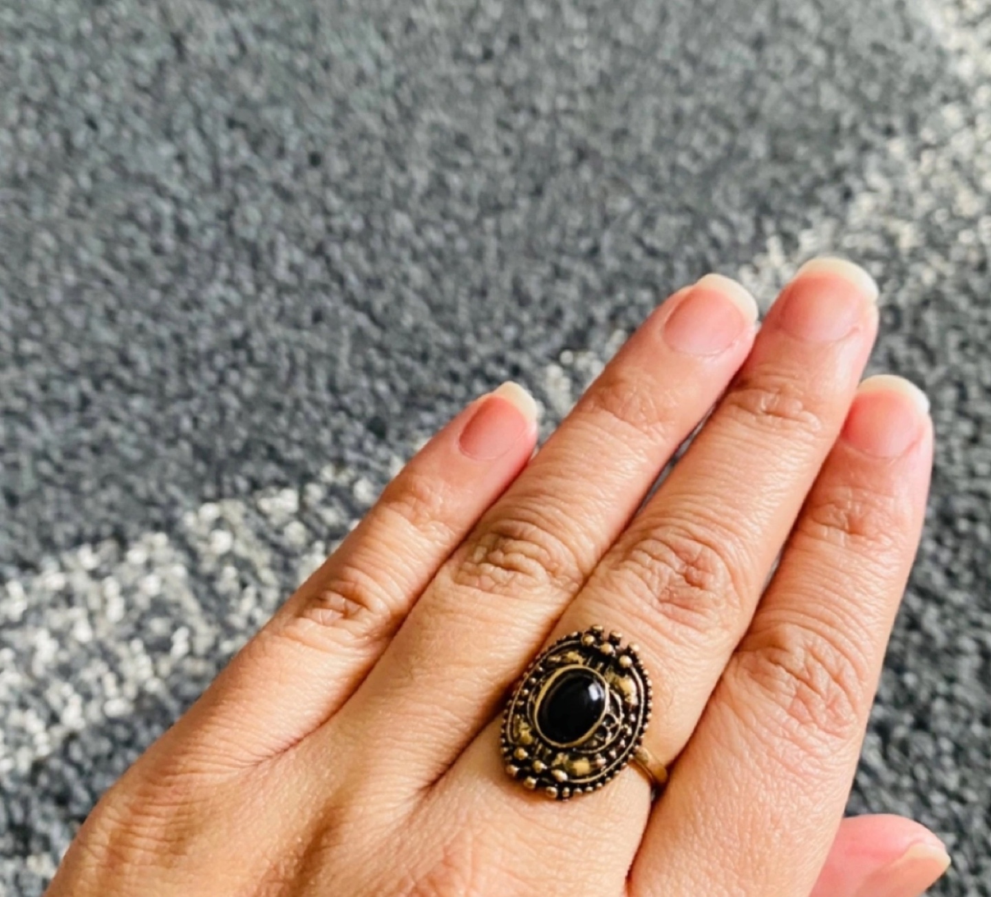 Vintage Ring with Black Stone - photo 4