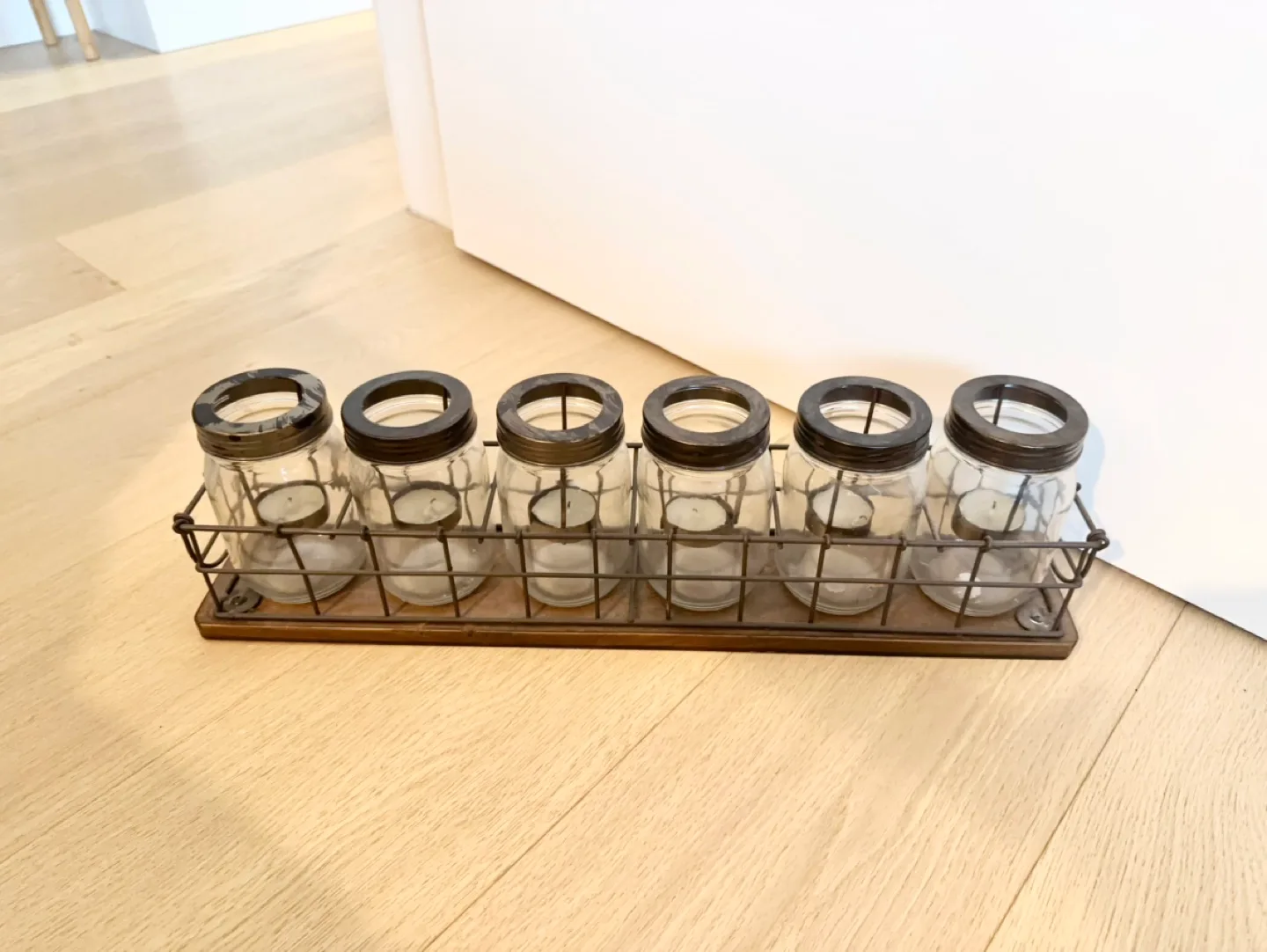 Rustic Glass Jar Candle Holder Set image indicator(2)