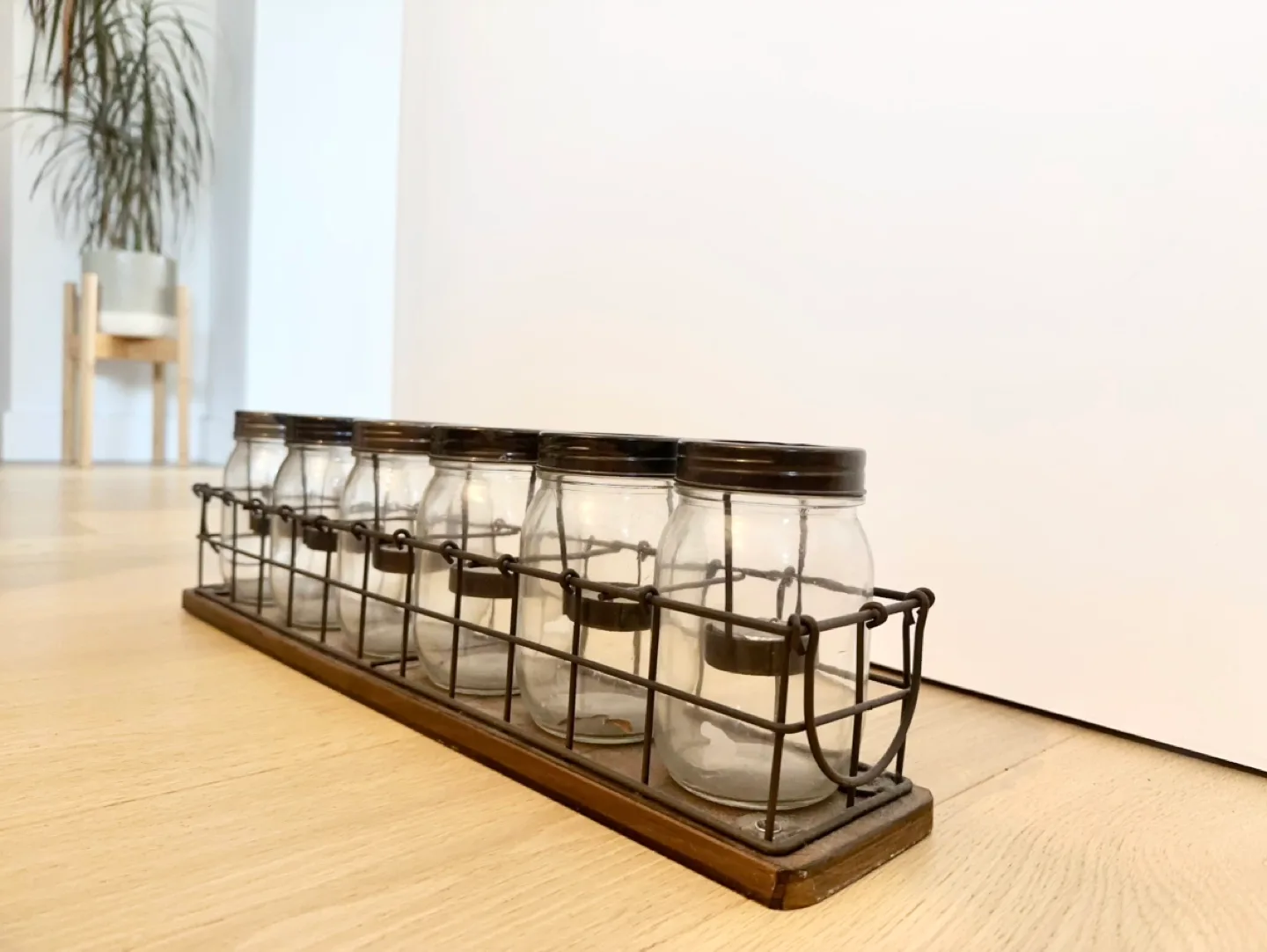 Rustic Glass Jar Candle Holder Set image indicator(3)