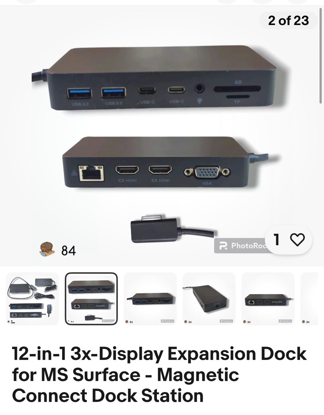 12-in-1 3x-Display Dock  - Magnetic Connect Dock Station